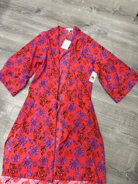 Floral Red & Purple Robe - Women Intimates
